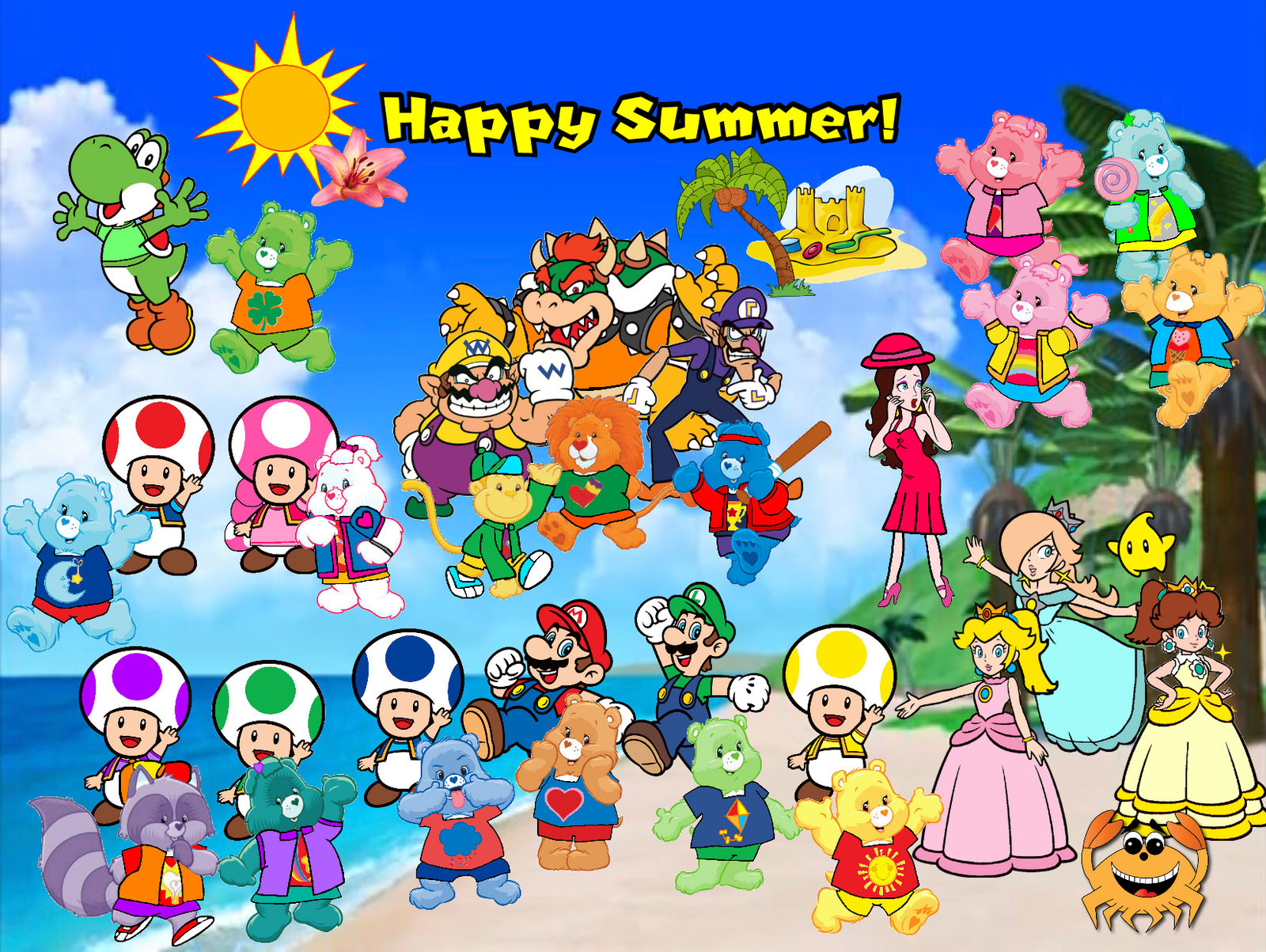 Super Mario: Happy Summer Card by Joshuat1306 on DeviantArt