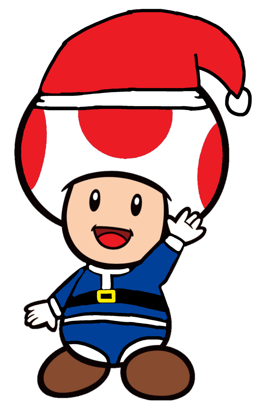 Super Mario: Toad Christmas Outfit 2D by Joshuat1306 on DeviantArt