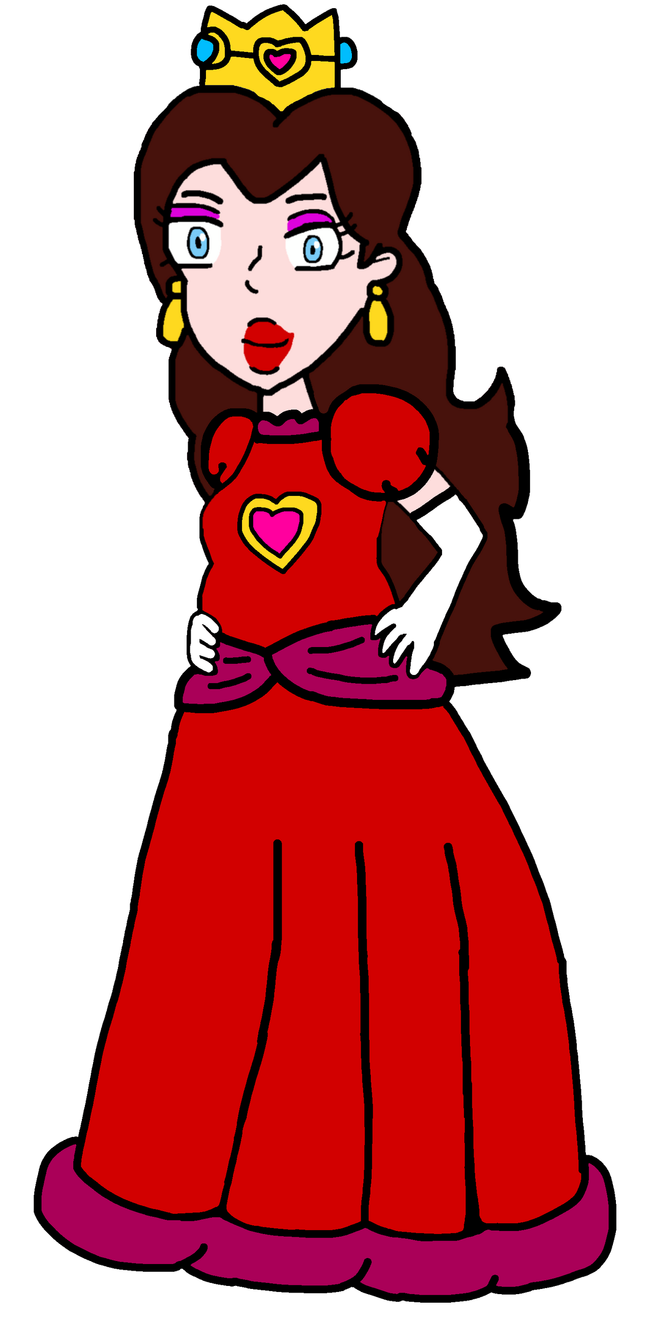 mario characters red dress Mayor Pauline From Super Mario Odyssey created on Craiyon