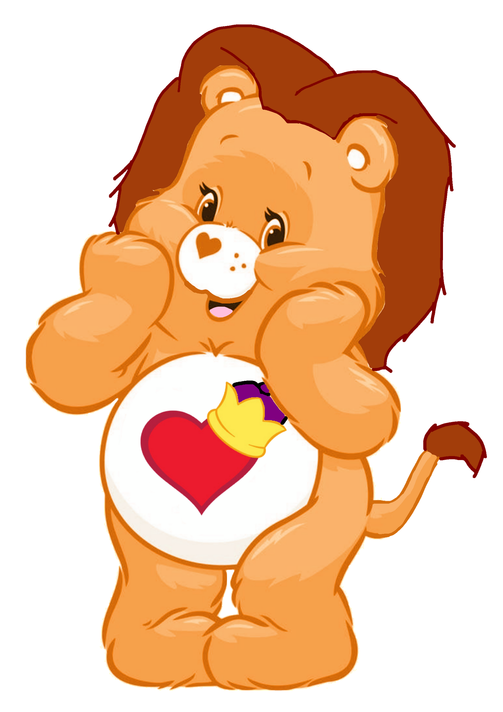 Care Bears Classic Brave Heart Lion 2D by Joshuat1306 on DeviantArt