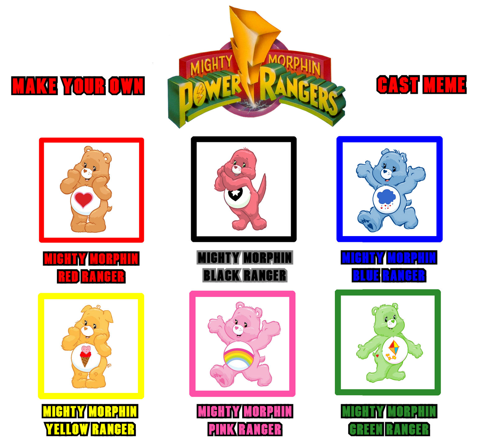 My Mighty Morphin Power Rangers Cast: Care Bears by Joshuat1306 on ...