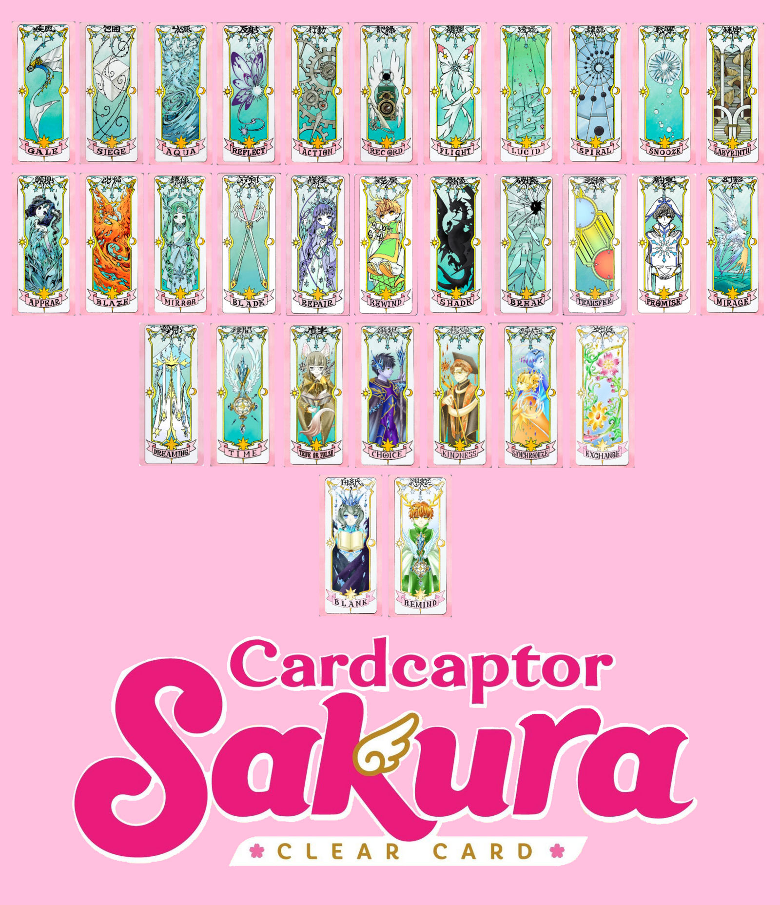 Cardcaptor Sakura Manga All 31 Clear Cards by Joshuat1306 on DeviantArt