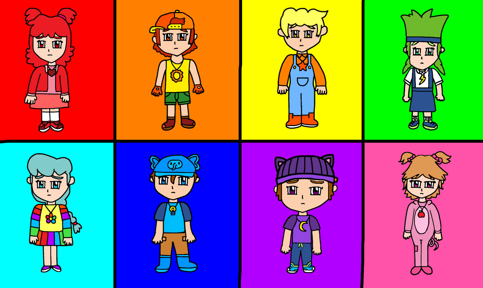 Smiling Critters: 8 Main Human Forms by Joshuat1306 on DeviantArt