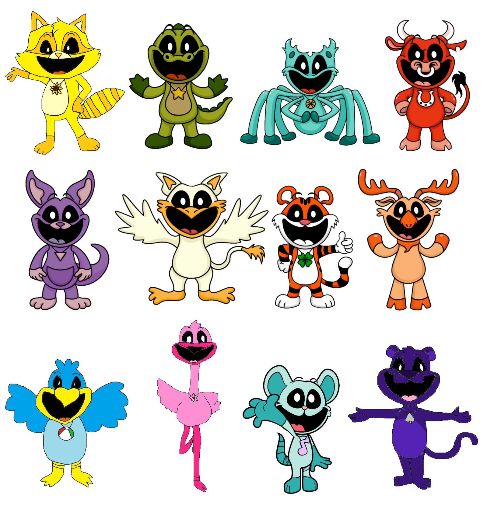 Rejected Smiling Critters Coloring Pages