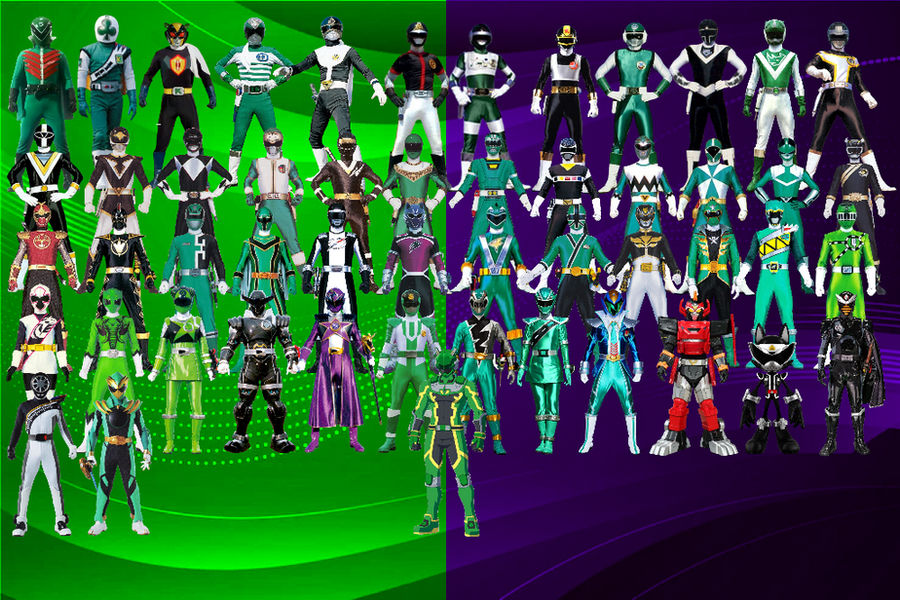 All Sentai Green x Black Rangers by Joshuat1306 on DeviantArt