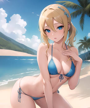 Ai Hayasaka at the beach