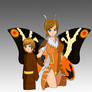 Mothra Larval and Imago Kaiju Girl