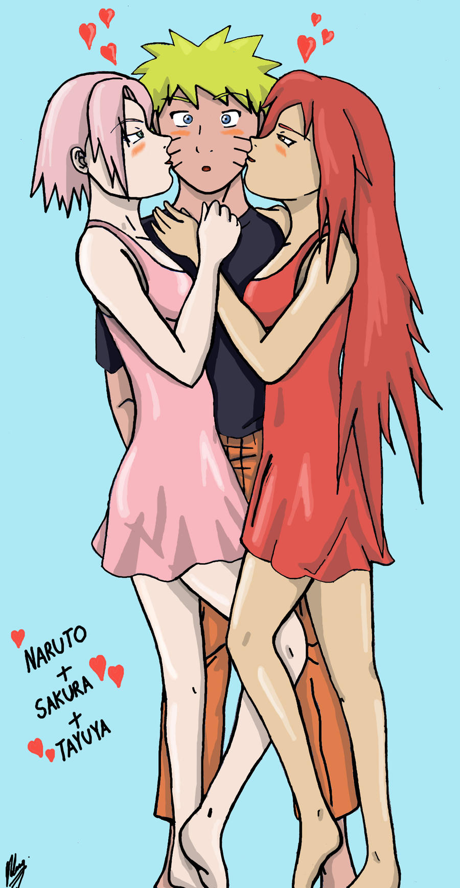 Naruto, Sakura and Tayuya.