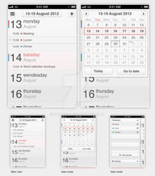 iPhone App Concept - Calendar - Week view