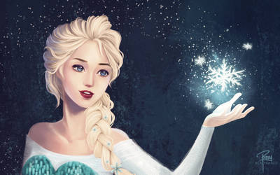 Elsa Wallpaper by Beya-art
