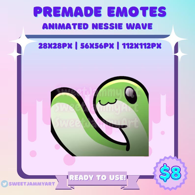Animated Nessie Wave Emote by SweetJammy on DeviantArt