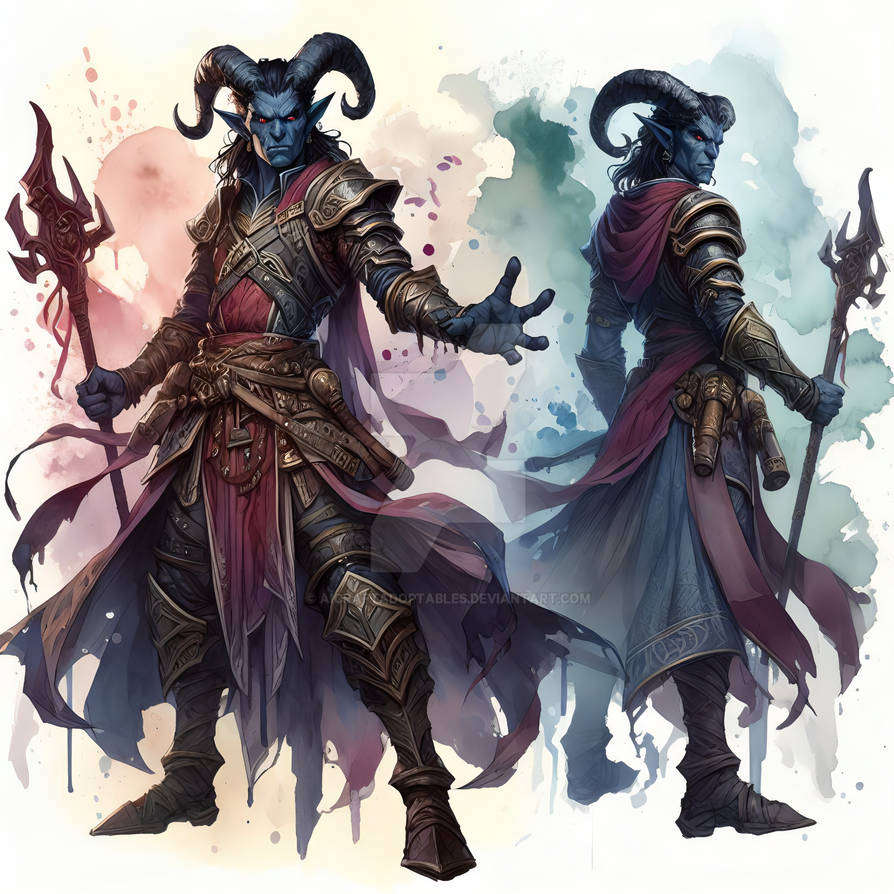 Adoptable DemonThiefling Wizard 4 by AICraftAdoptables on DeviantArt