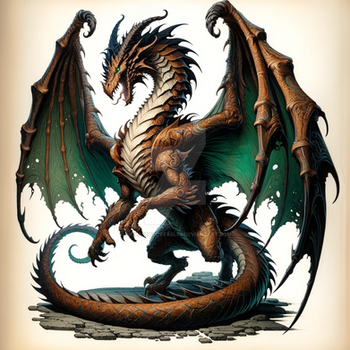 Bronze Dragon Creature Adoptable Art 8$