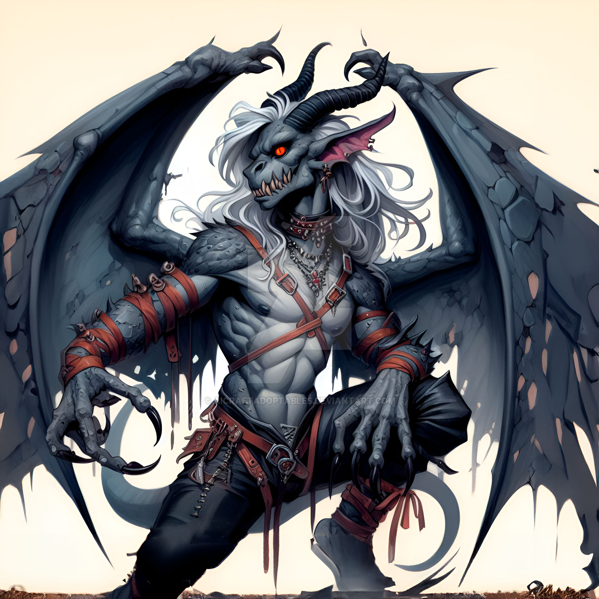 Naga Warrior Evil Snake Male Adoptable Creature 7$ by Dissunder on ...