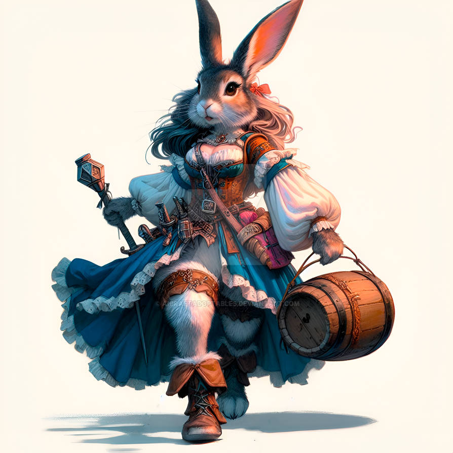 Bunny Tavernkeeper Female Anthro Character 5$ by AICraftAdoptables on ...