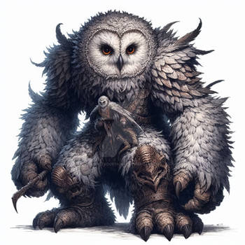 DnD Owlbear Creature Fantasy Art Adoptable 7$