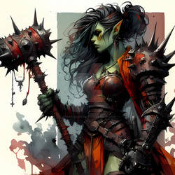 Orc Lady Hammer Warrior Renegade Adoptable 5$