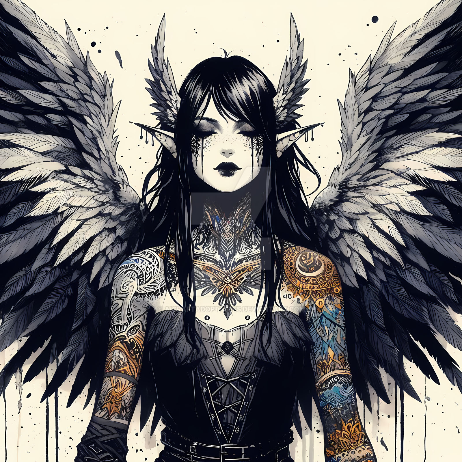 Angel Elf Adoptable Winged Elf Angel Character Art 6$ by AICraftAdoptables on ...