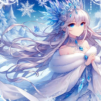 Snow Princess Anime Adoptable Character Art 6$