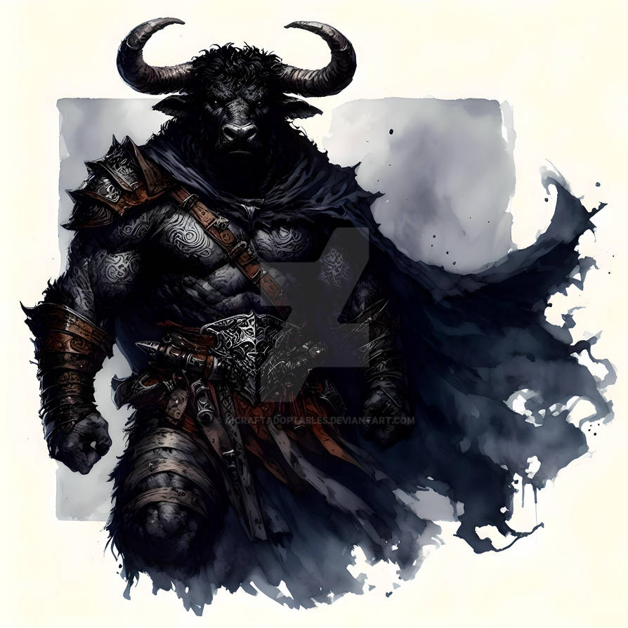 Minotaur Warrior Adoptable Character Art 8$ by AICraftAdoptables on ...