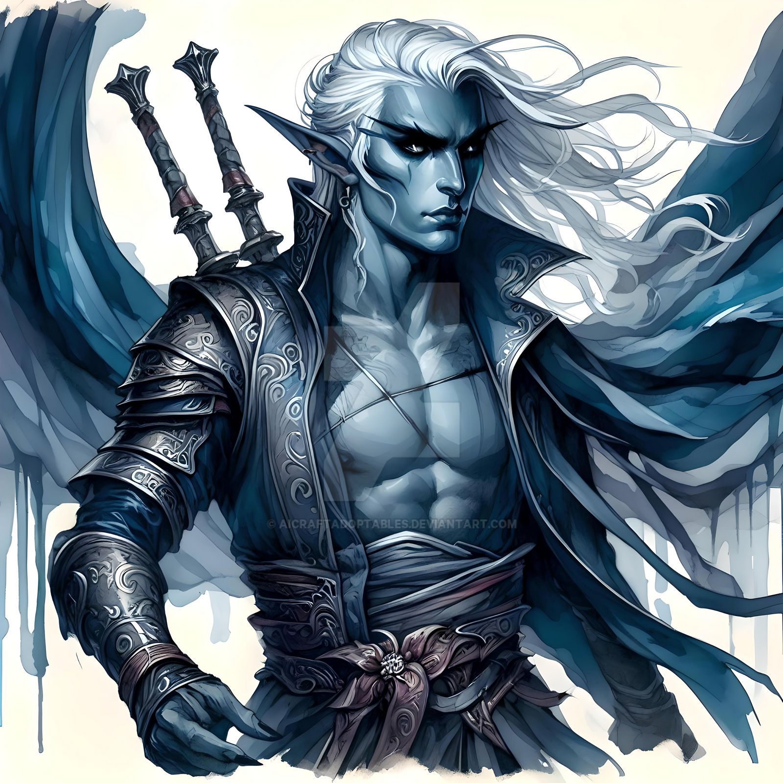 Drow Deviantart Drow Adoptable Character Male Art 6$ by AICraftAdoptables on DeviantArt