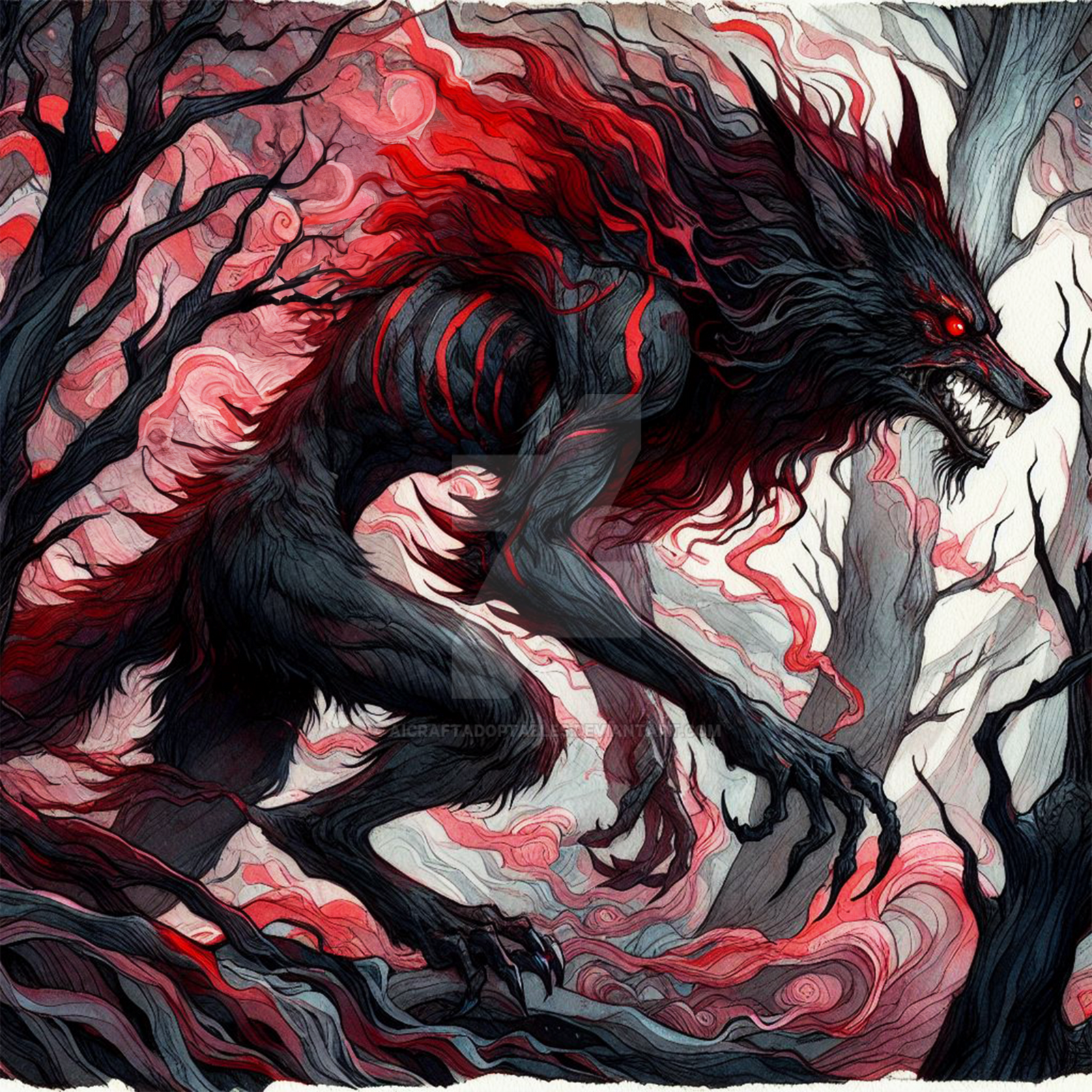 Cursed Wolves Horned Werewolf Sorcerer Cursed Character Art 7$ by Dissunder on DeviantArt
