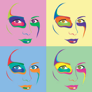 face of many colours