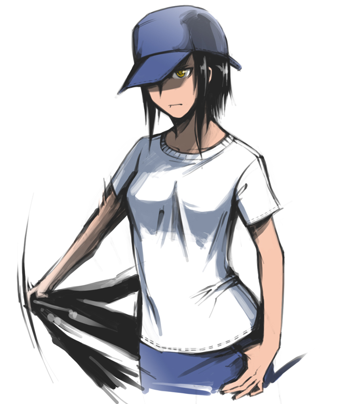 Character with baseball cap