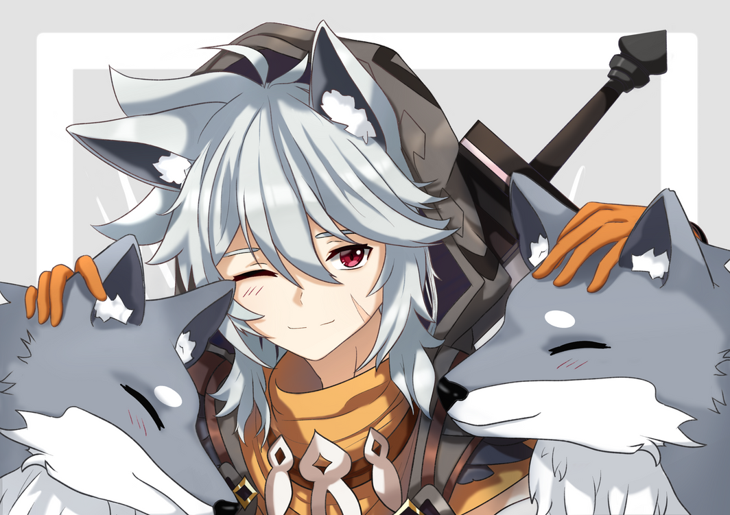 Razor + smile + wolf ears is super cute~ by Kameg00n on DeviantArt