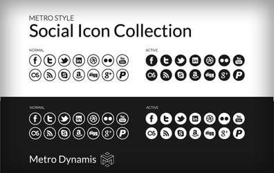 Metro Style UI Social Icon Collection