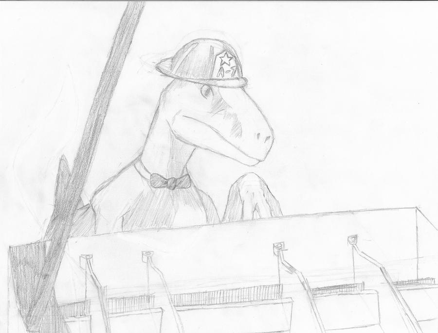 Piano Raptor Piano Playing Fireman Raptor by Ozmonius on DeviantArt