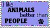 I Like Animals Better Stamp