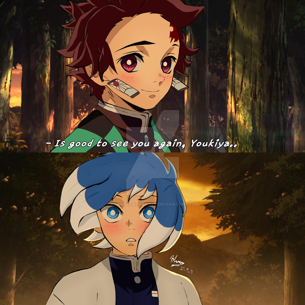 Reencounter after the mission KNY oc x canon by BrendaCatFoxOFC on