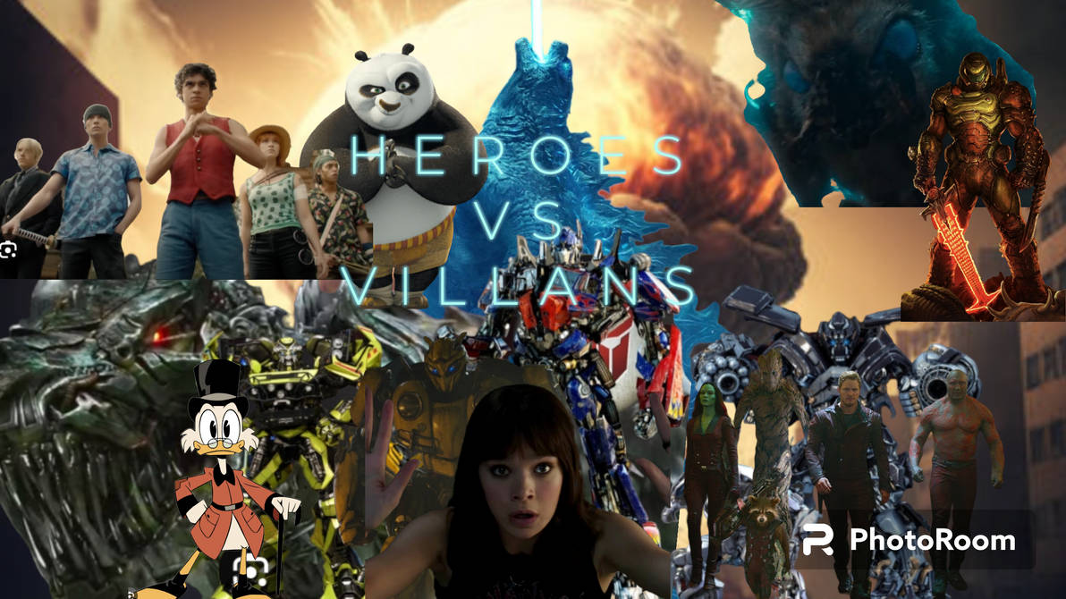 Heroes vs villains by WitheredBonnie100 on DeviantArt