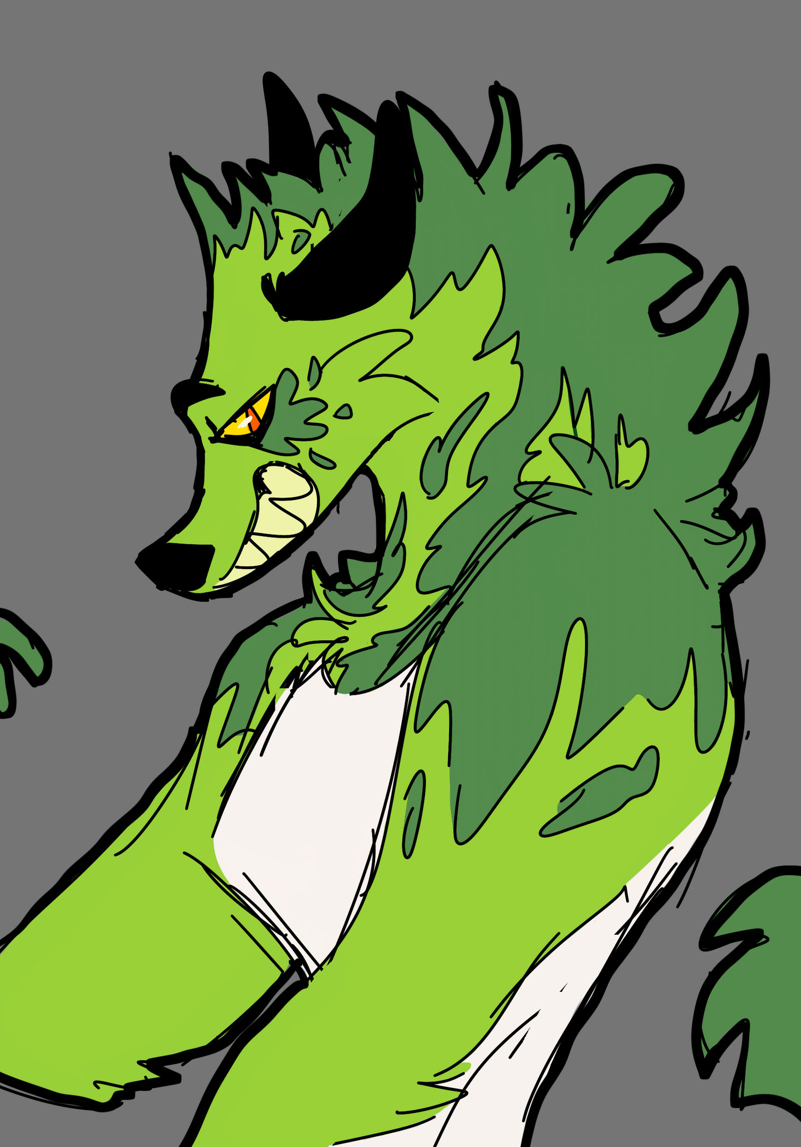 Radioactive wolf character sketch by Rea-Ravioli on DeviantArt