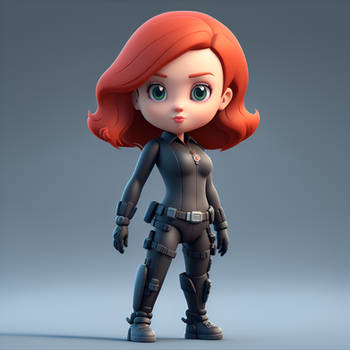 Black Widow Cute Character
