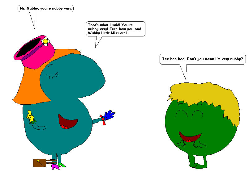 Little Miss Jumbled-Up talks to Mr. Nubby by 2Funny89 on DeviantArt