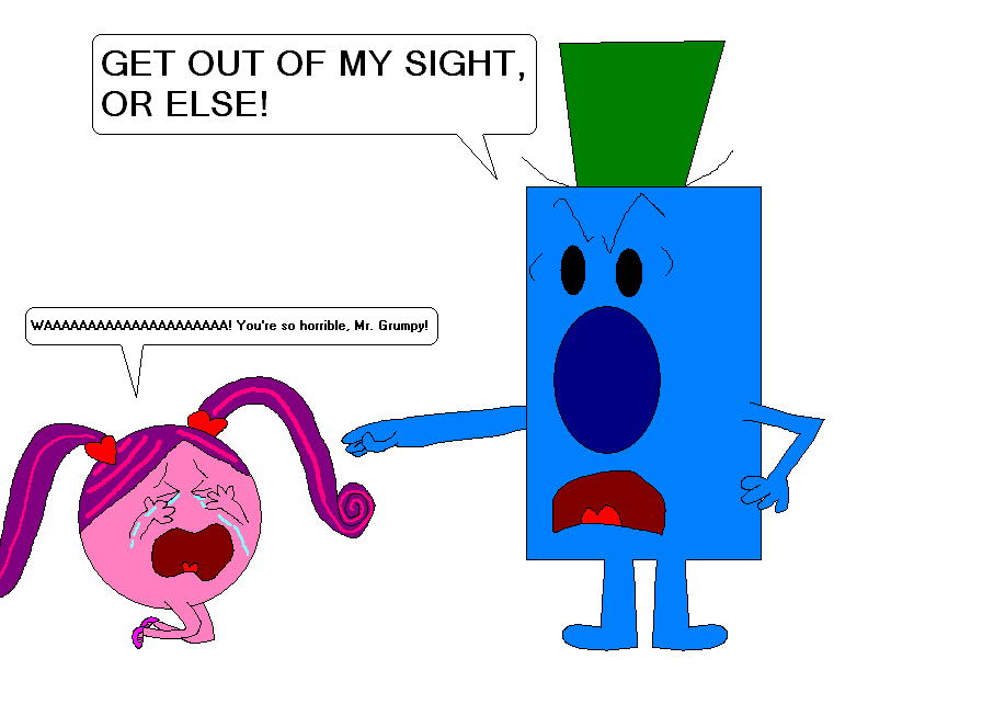 Mr. Grumpy tells off Little Miss Wubby by 2Funny89 on DeviantArt