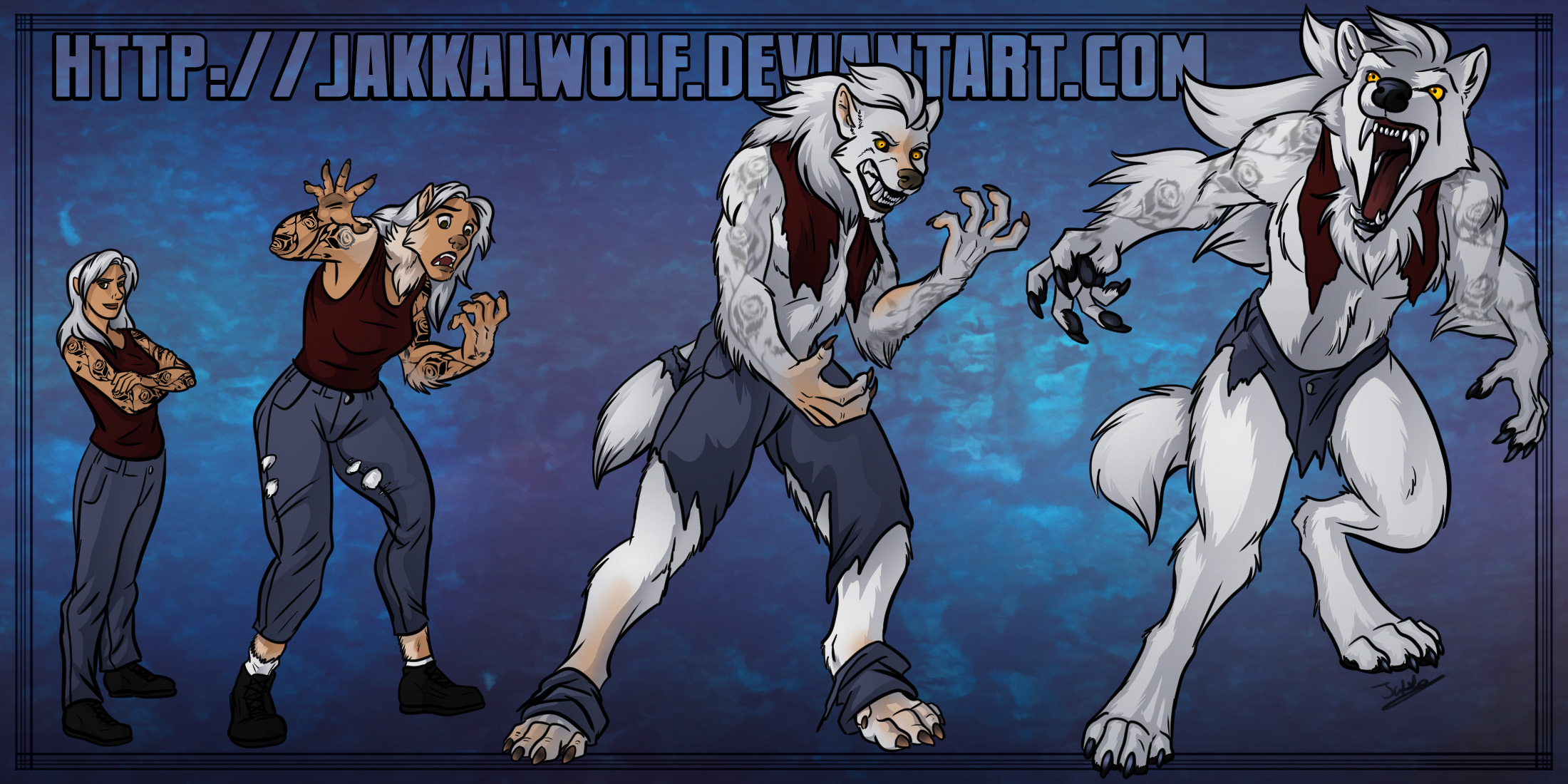 YCH: Week 5 - Callie the Werewolf by JakkalWolf on DeviantArt