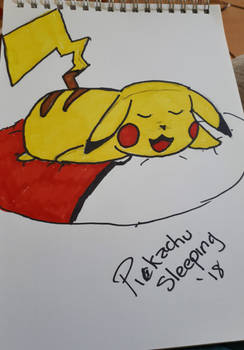 Pikachu sleeping