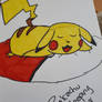 Pikachu sleeping