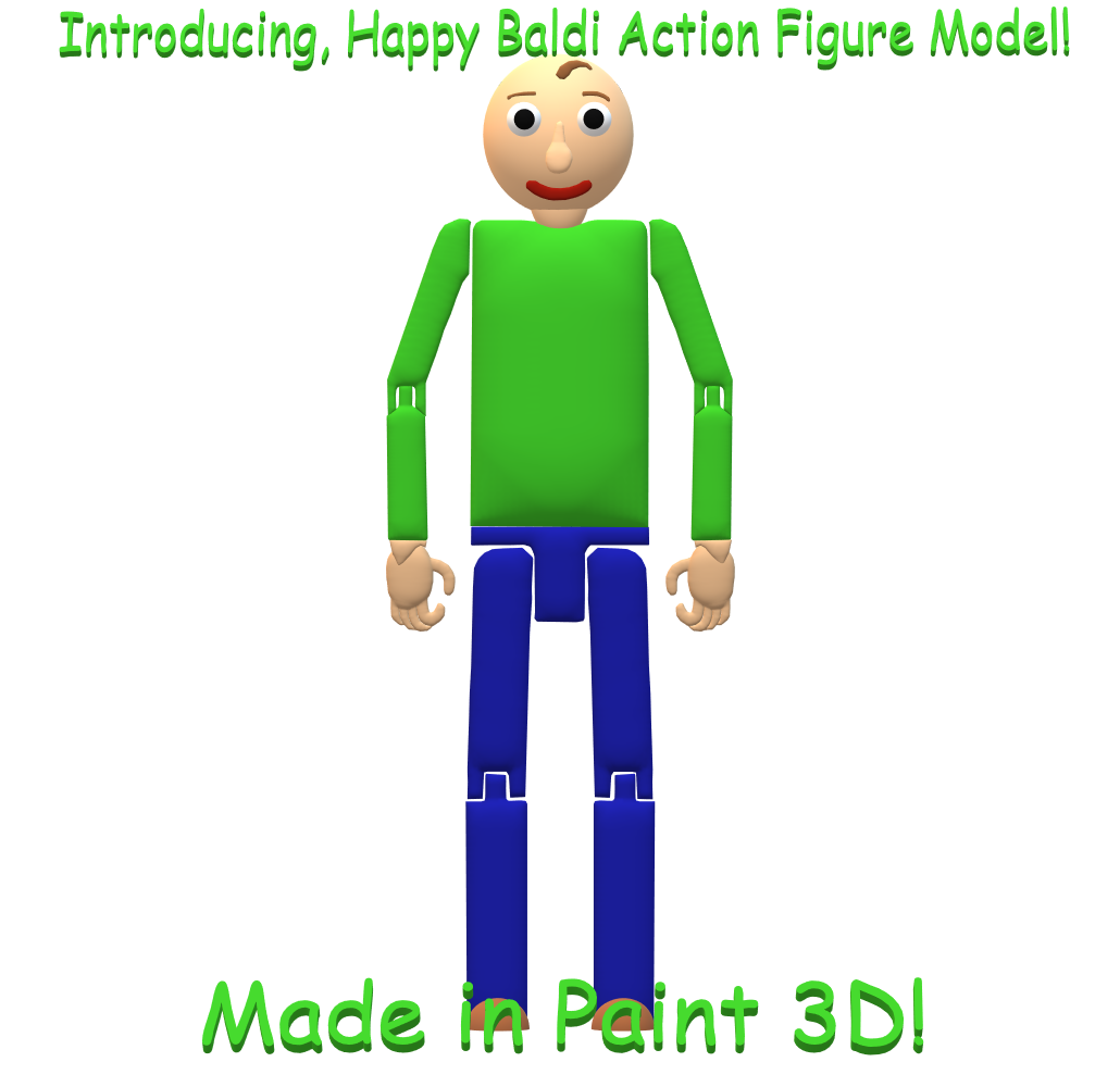 Baldi Standing Model Happy Baldi Action Figure Model by NeoblastonDA on DeviantArt