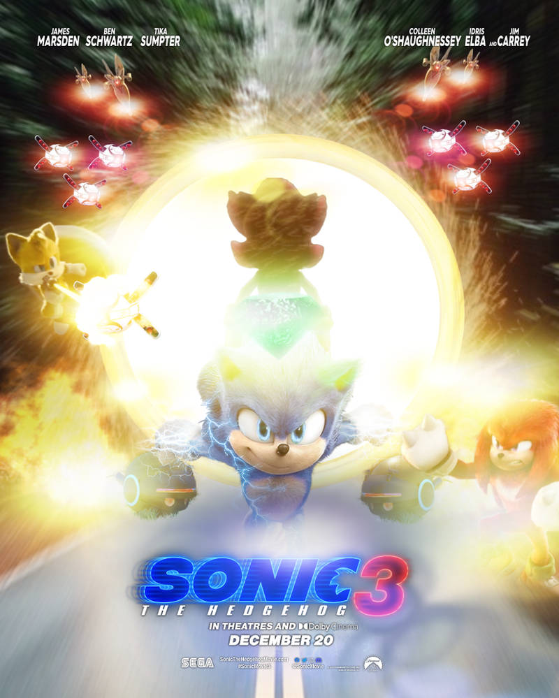 Sonic the Hedgehog 3 (2024) Unofficial Poster 1 by SonicFanDrawz on
