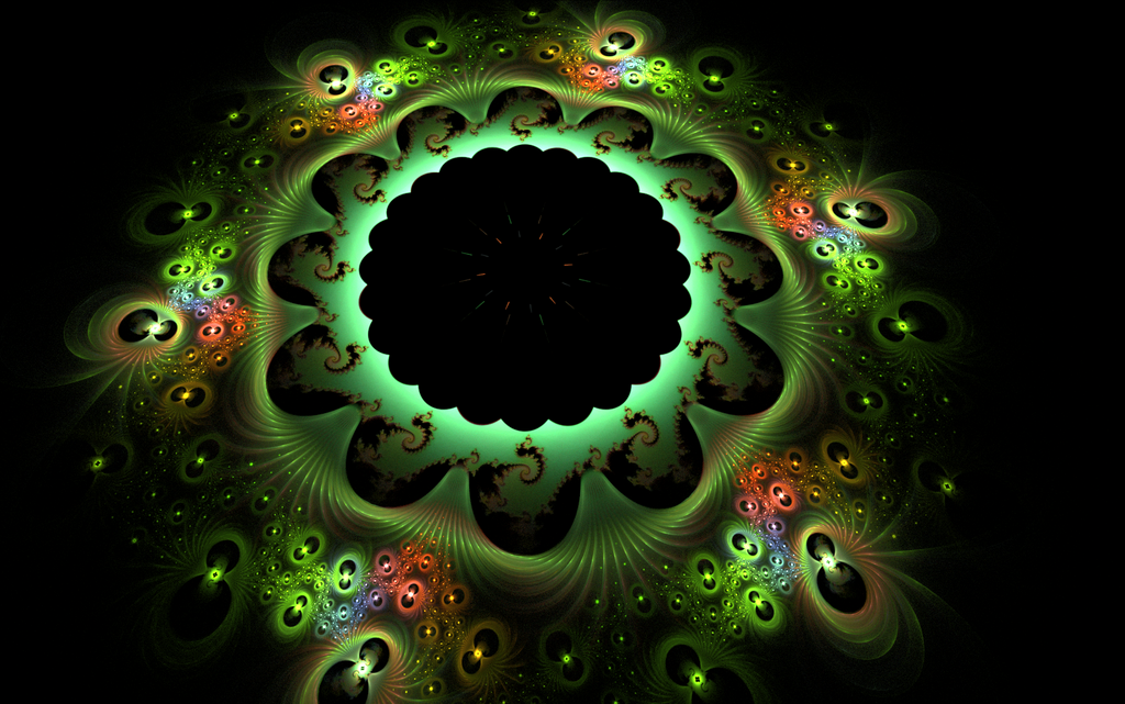 fractal earth with lights