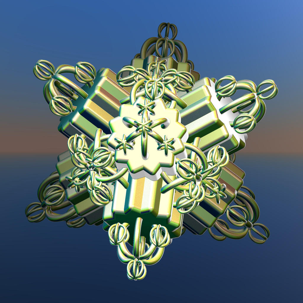 big metallic snowflake