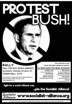 Protest Bush - sydney poster