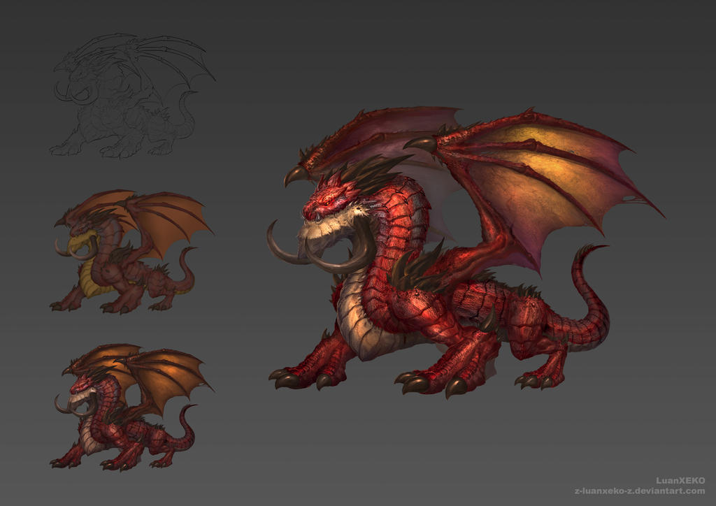 Fire Dragon concept by z-LuanXeko-z on DeviantArt