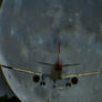 Moon and plane...