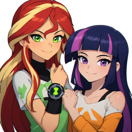 Sunset shimmer and twilight sparkle in ben 10 by L0k3y4400 on DeviantArt