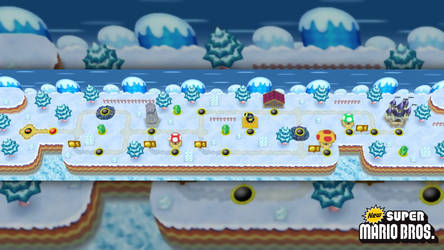 New Super Mario BROS. - World 5 : Snowy plains
